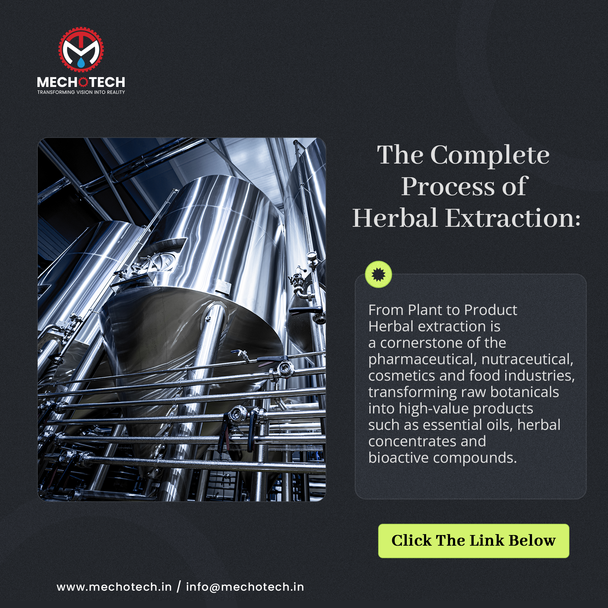 curcumin solvent extraction plant